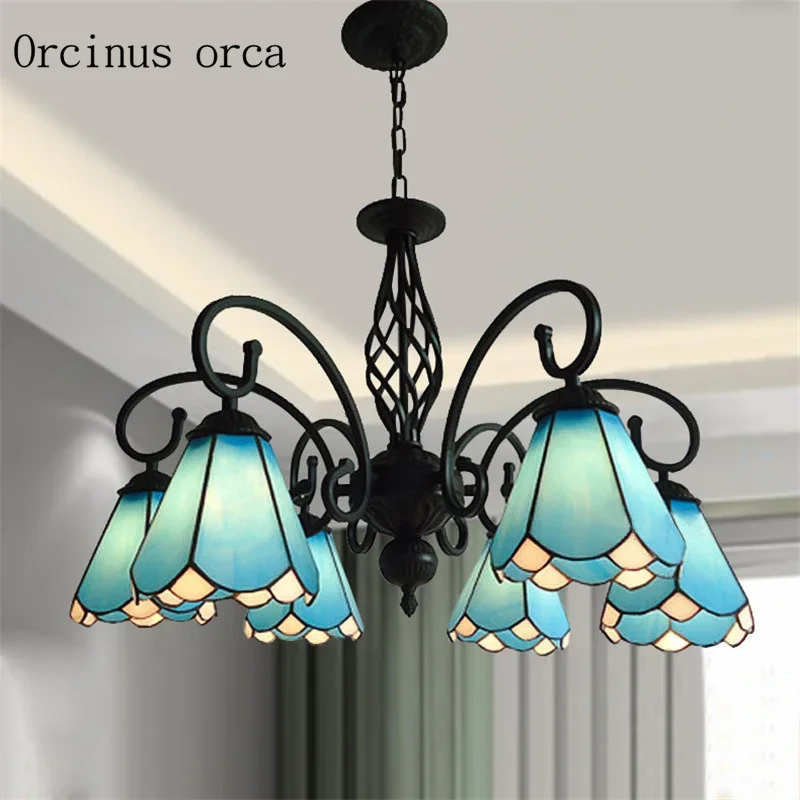 

Mediterranean pastoral style chandelier living room dining room European style minimalist ceiling lamp Postage free