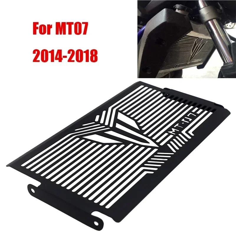 

Black Motorcycle Accessories Radiator Guard Protector Grille Grill Cover For YAMAHA MT07 MT-07 mt 07 2014 2015 2016 2017 2018