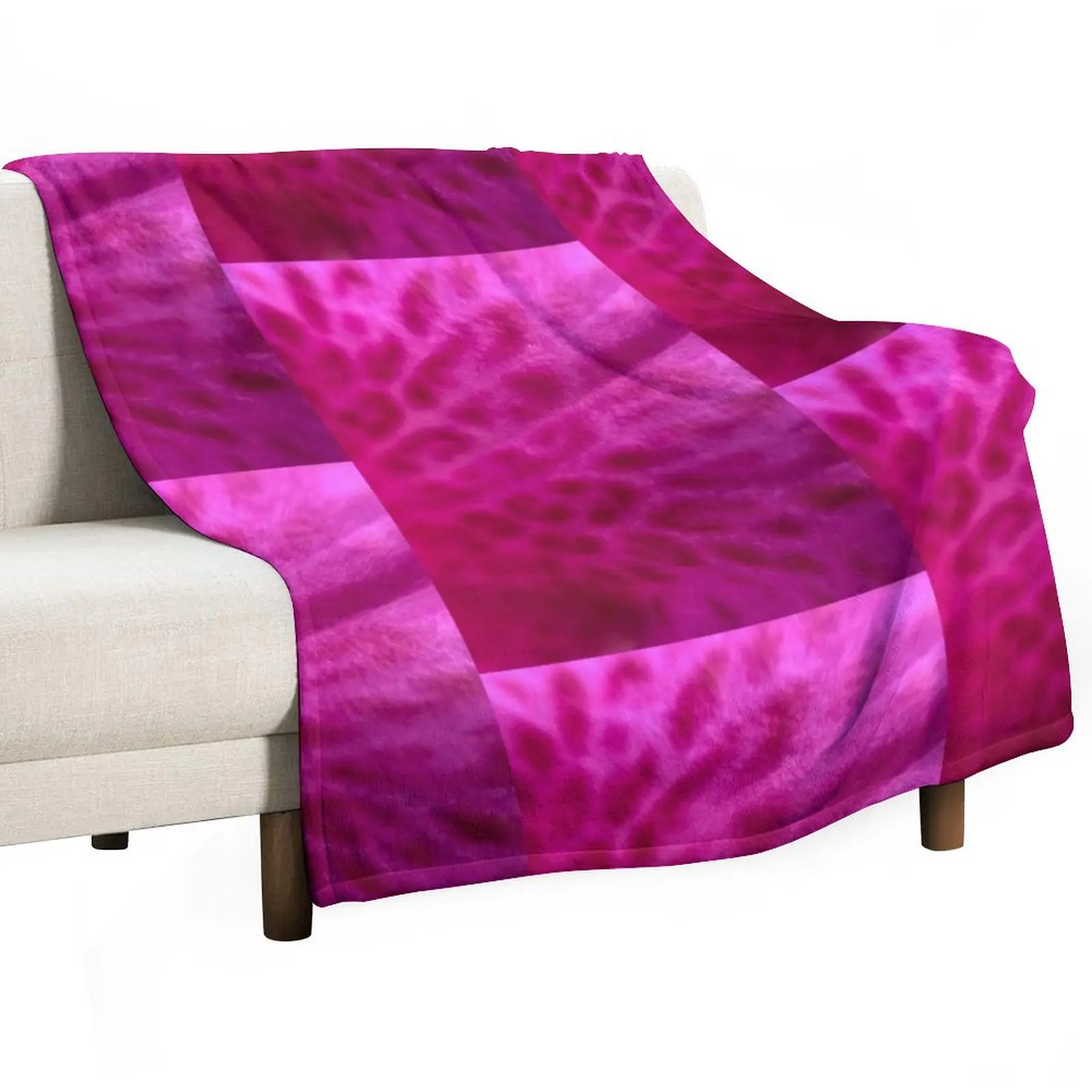 

Fuchsia Azalea Quilt Throw Blanket Soft Flannel Blankets