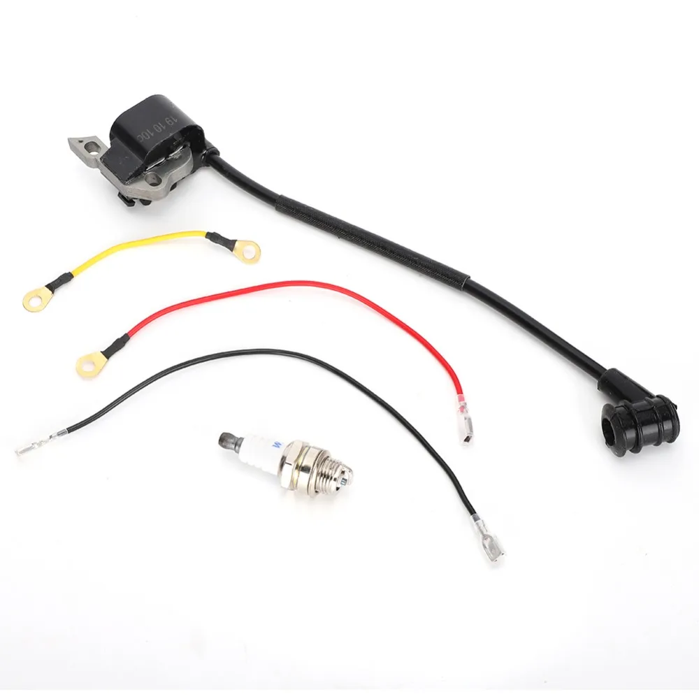Black Ignition Coil Module Metal Compact Spark Plug Coil With Wire for STIHL 020 020T 021 023 025 MS210 MS230 MS250