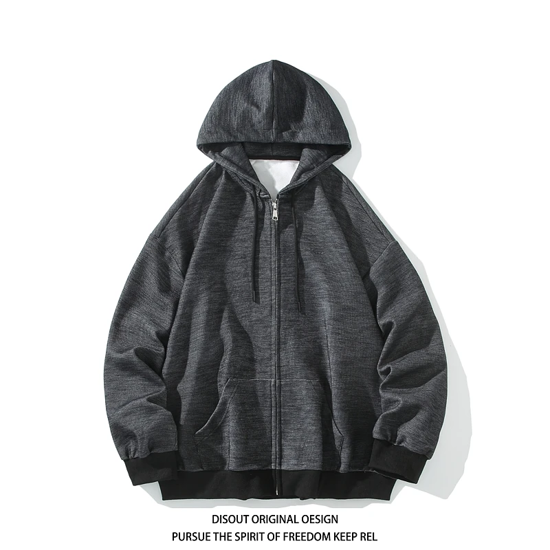 

New American casual loose sweatshirt, hooded zipper sports sweatshirt, men's loose sports sweatshirt