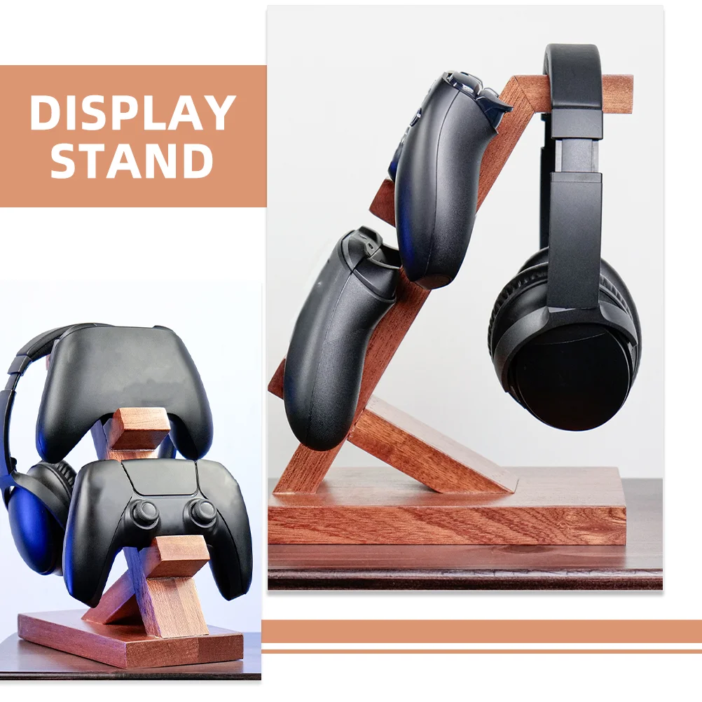 Gaming Headset Stand Controllers Displayhouder Monitor Desktop Houten Game Organizer