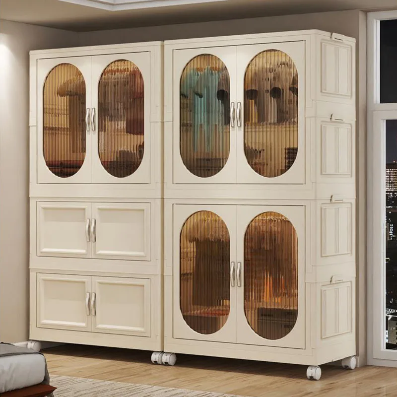 

Simple wardrobe for home use baby and children's clothing organizer baby wardrobe plastic storage no installation storage ca