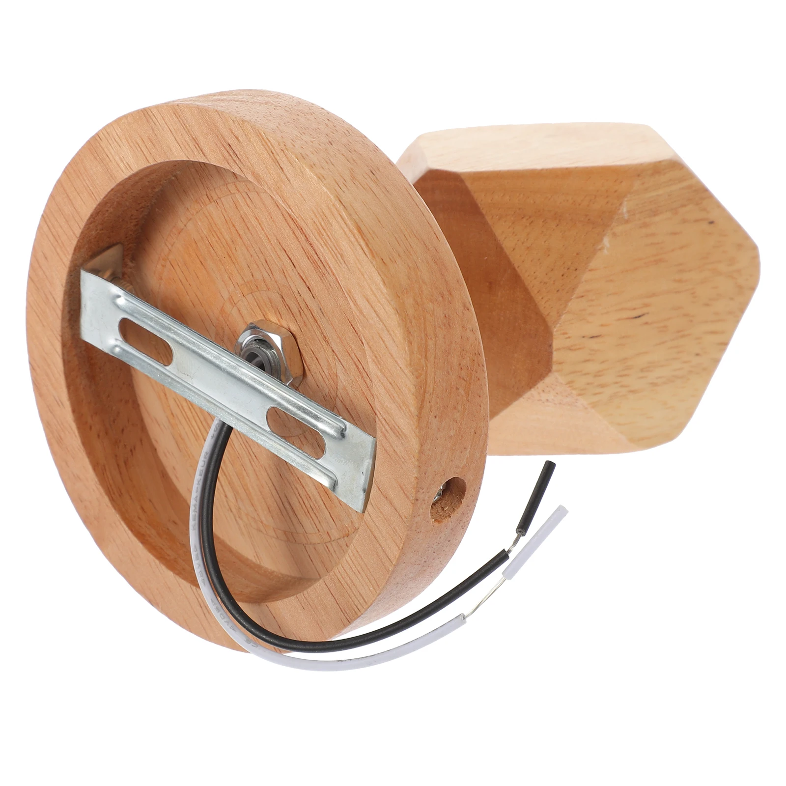 

Wooden Wall E27 Lamp Holder Rotatable Bulb Socket Beige E27 Thread Lamp Holder Base Adapter Screw Fixture Home Decor
