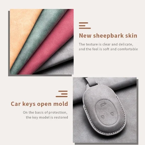 For Nio ET7 ET5 2022 2023 2024 for Weilai NIO EC6 ET7 ES6 ES8 Leather Car Remote Key Case Cover Protector Keychain