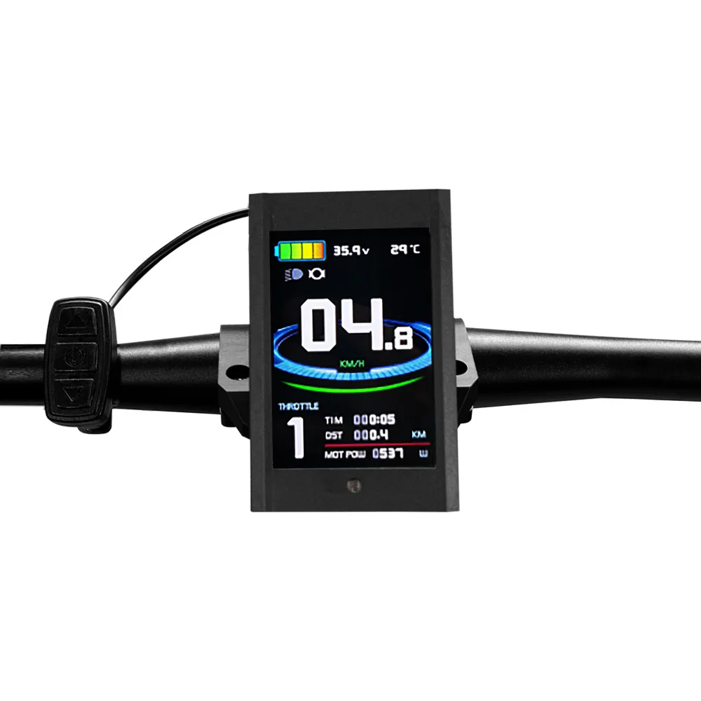 

Bicycle Intelligent LCD Display KT LCD12 Color Screen Display Computer 5Pin SM Plug 24V/36V/48V,with Light Sensing