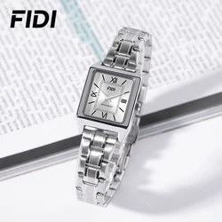 FIDI Women's Business Quartz Wrist Watch - Waterproof, Roman Numeral, Stainless Steel Strap, Casual Style, FD102