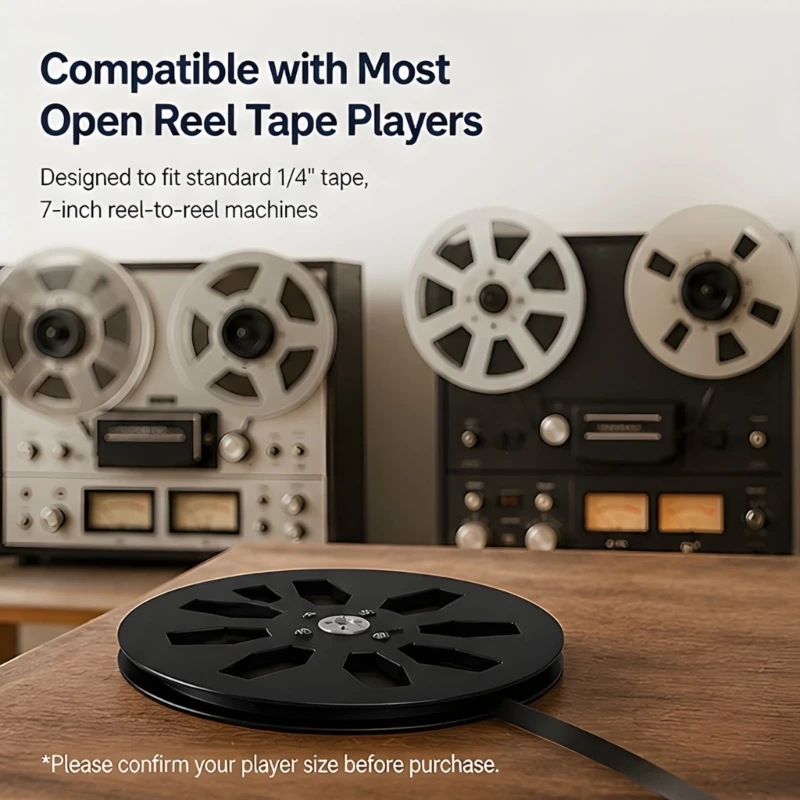 Tape Take-Up Wheel 7in 8 Hole Metal Open Frame for Tape Transfer, Archive Storage, and Deck Workflow Support Use H8WD