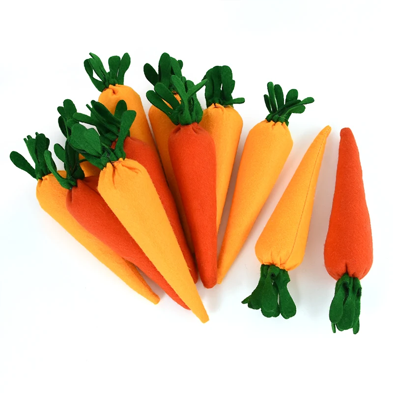 

1/3pcs Non Woven Artificial Carrot Decorations DIY Fake Vegetable Fruits Carrot for Easter Spring Theme Party Decor Kids Favors