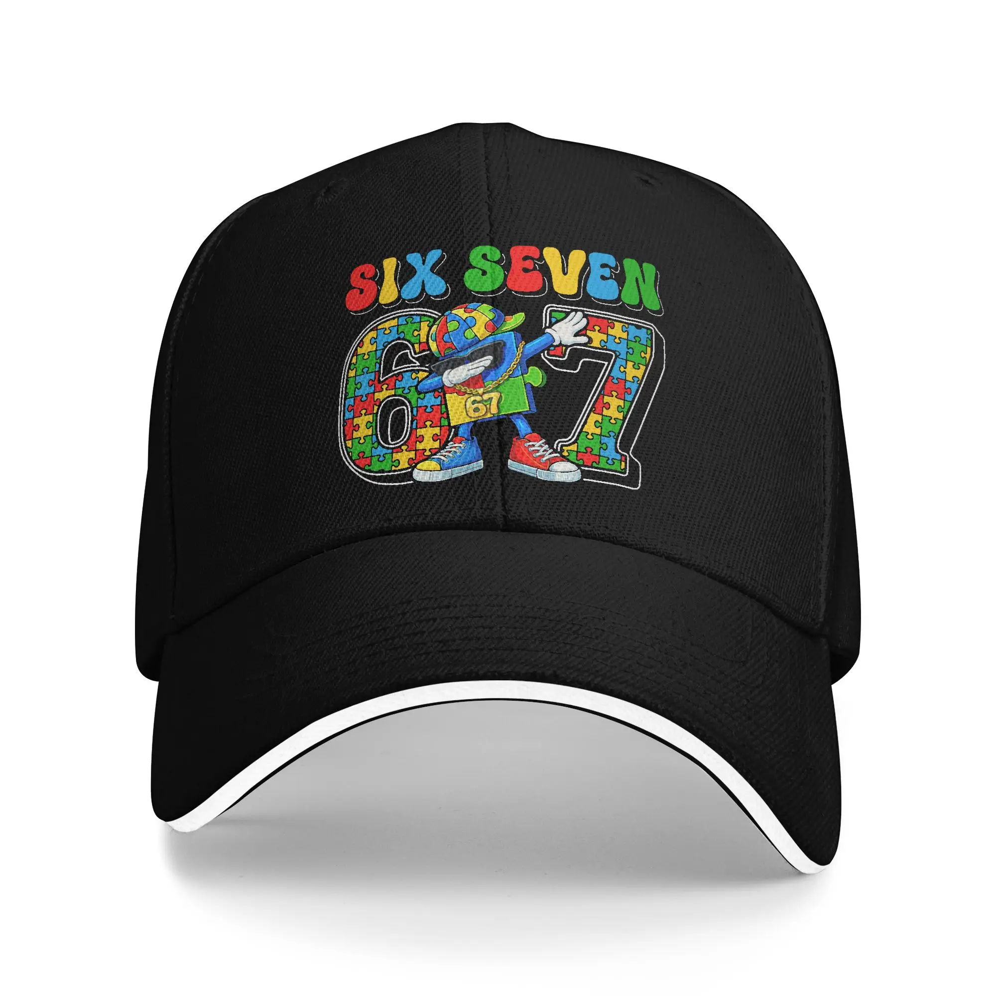 Dabbing Puzzle Autism Awareness Outfits Men Women Baseball Cap  Dad Hat Classic Daily Headwear Adjustable Sun Cap