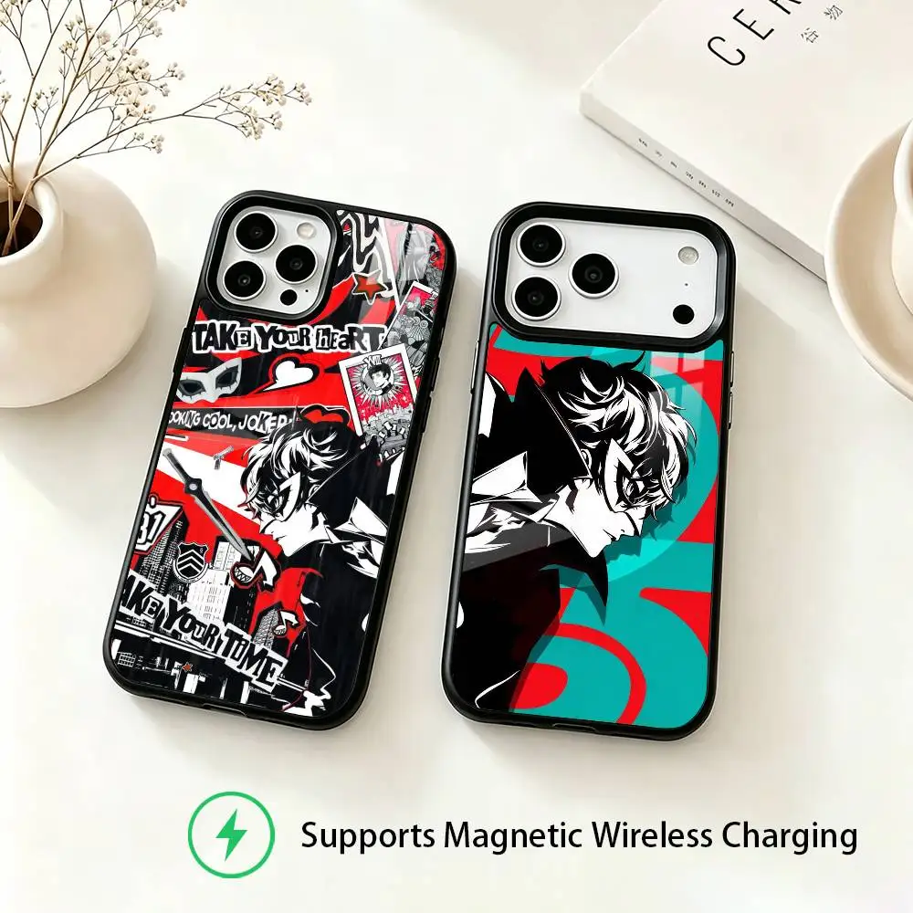 G-Game P-Persona 5 Royal Phone Case For iPhone18,17,16,15,14,13,12,11 Plus,Pro Supports Magnetic Wireless Charging