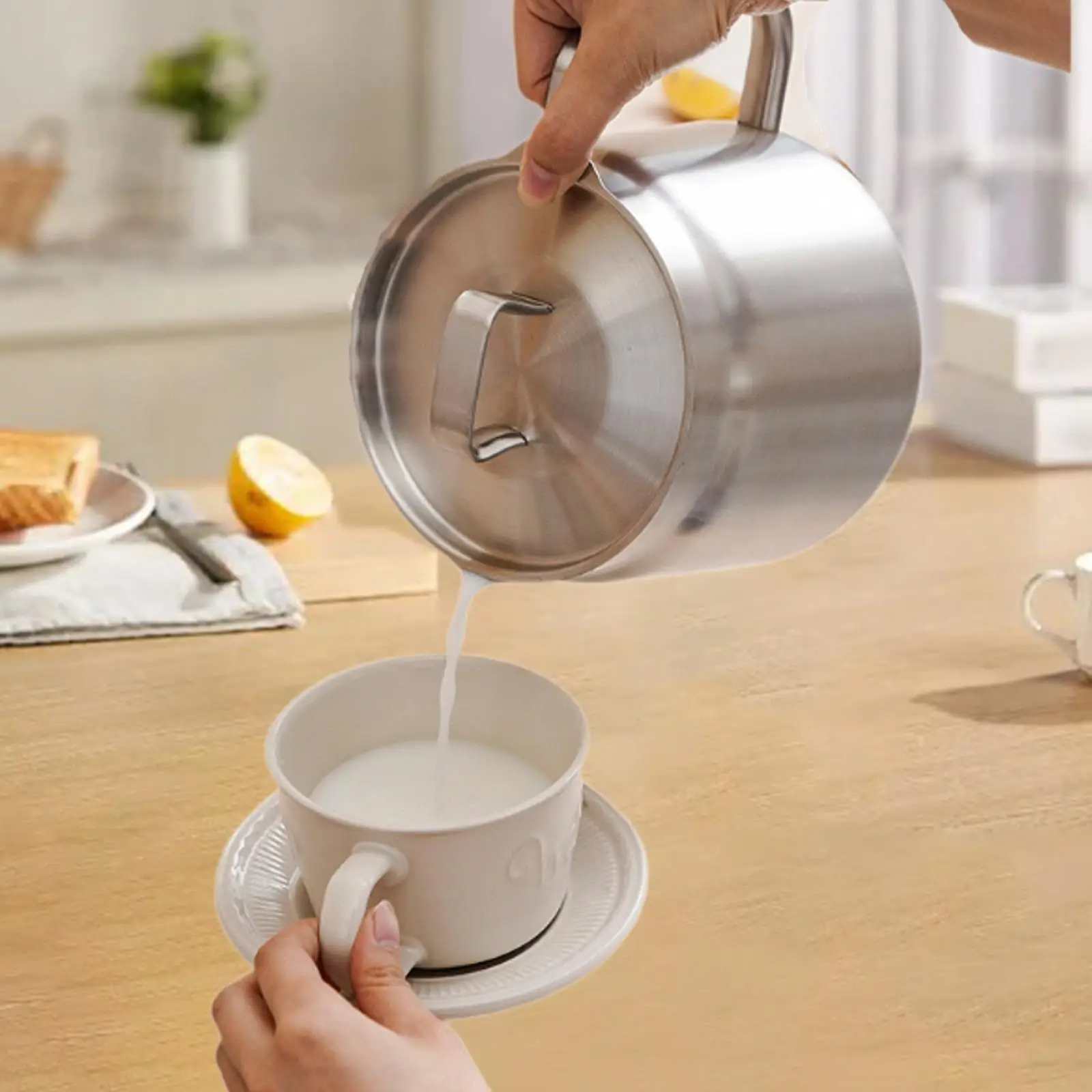 Deep Fryer Pot Stainless Steel Frying Pot Kitchenware Tools Soup Pot Stock Pot with Basket for Restaurant Milk Picnic Party