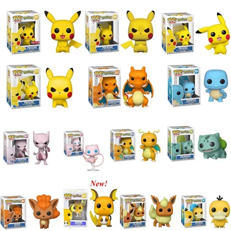 Funko POP Pikachu 598 779 353 453 455 504 553 629 580 581 781 842 627 628 645 577 Виниловые куклы Фигурка ПВХ Модель Игрушка в подарок