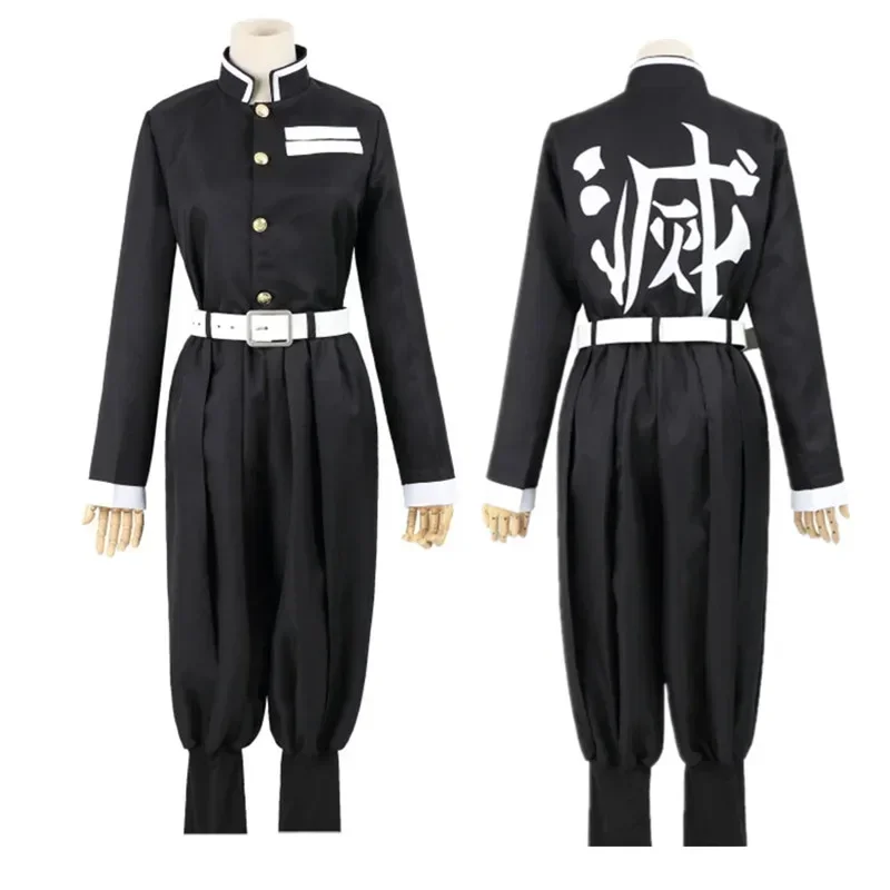 

Anime Kimetsu no Yaiba Cosplay Costume Top Jacket Pants Black Team Unisex Uniform Set Halloween Christmas Clothes