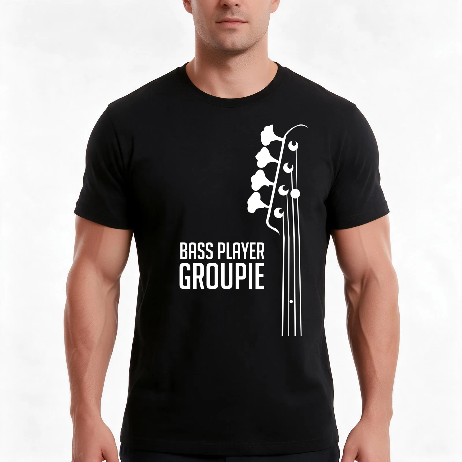 Bass Player Groupie - Bass Guitarist - Bassist T-Shirt Summer Casual Cotton Tee Oversized Streetwear Tops Unisex Men Women