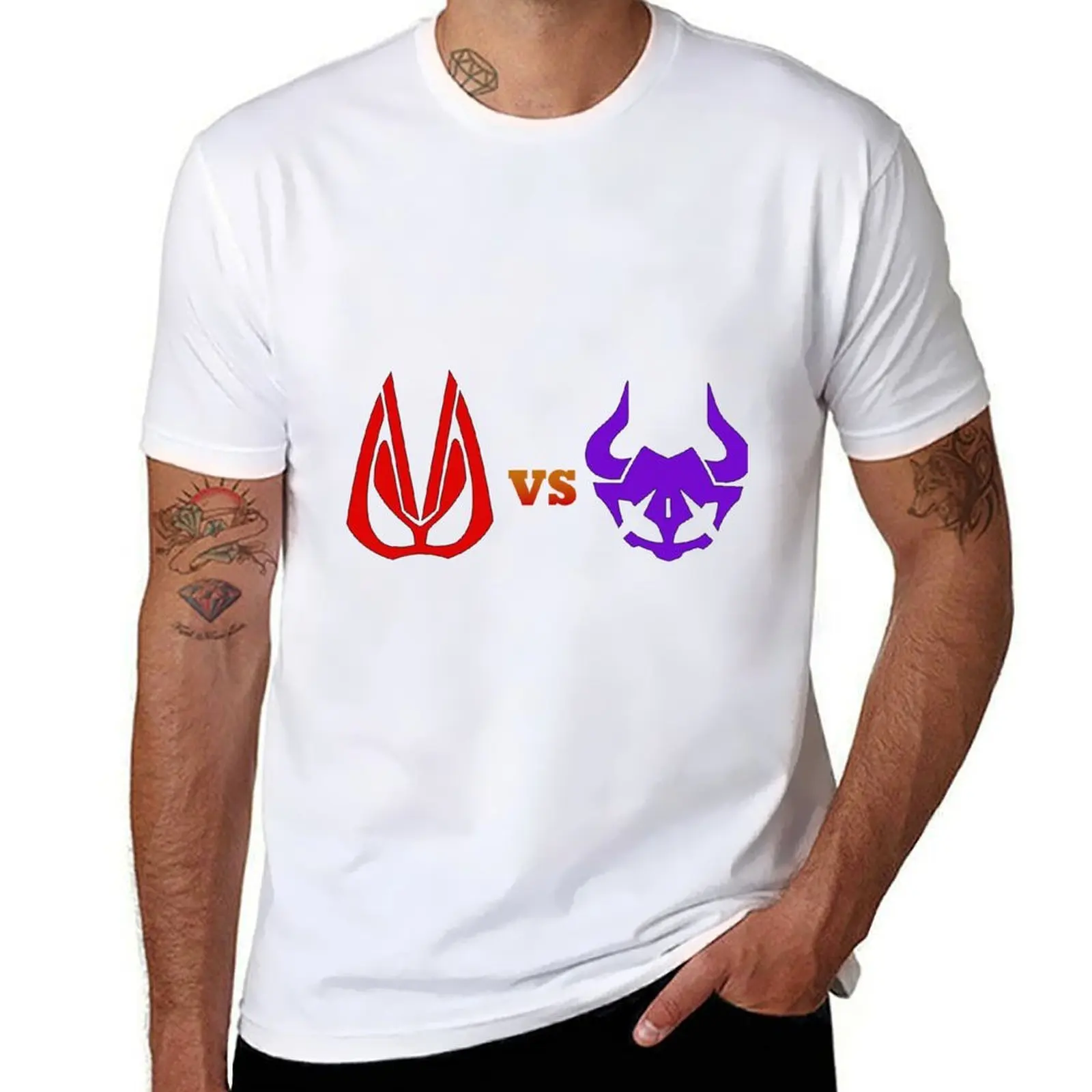 

Kamen Rider Geats VS Buffa Symbols T-Shirt man t shirt cotton man t shirt designer T-Shirt
