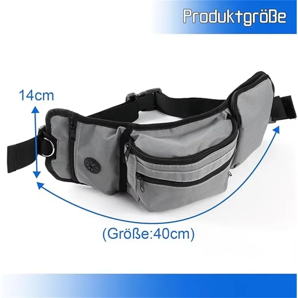 

Pet Puppy Train Snack Feeder Pocket Dog Bowls Water Cup Bags Dog Training Walking Bag Hand Free Treat Pouch Running Waist Bag
