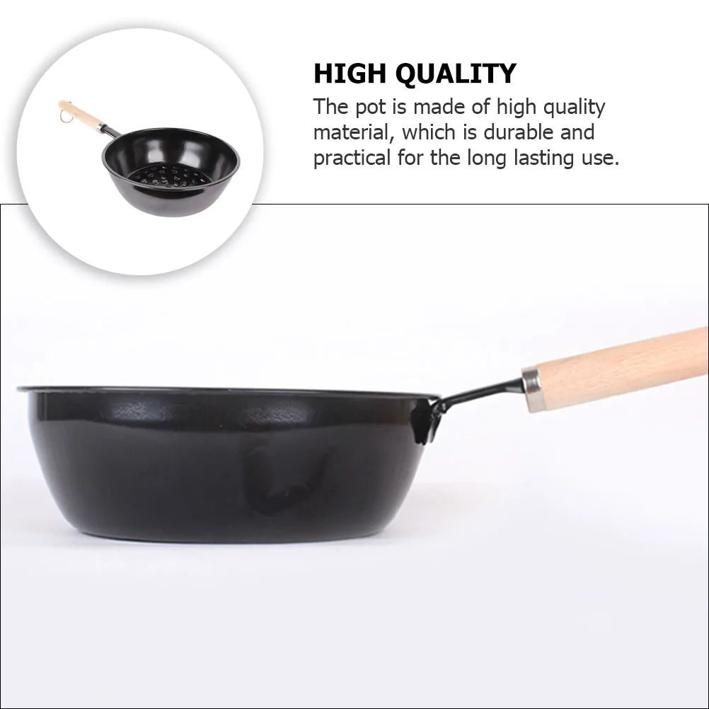 

Charcoal Burning Pot Durable Iron Material Wooden H Camping Fire Making BBQ Tool Outdoor Brazier Lighting Bowl