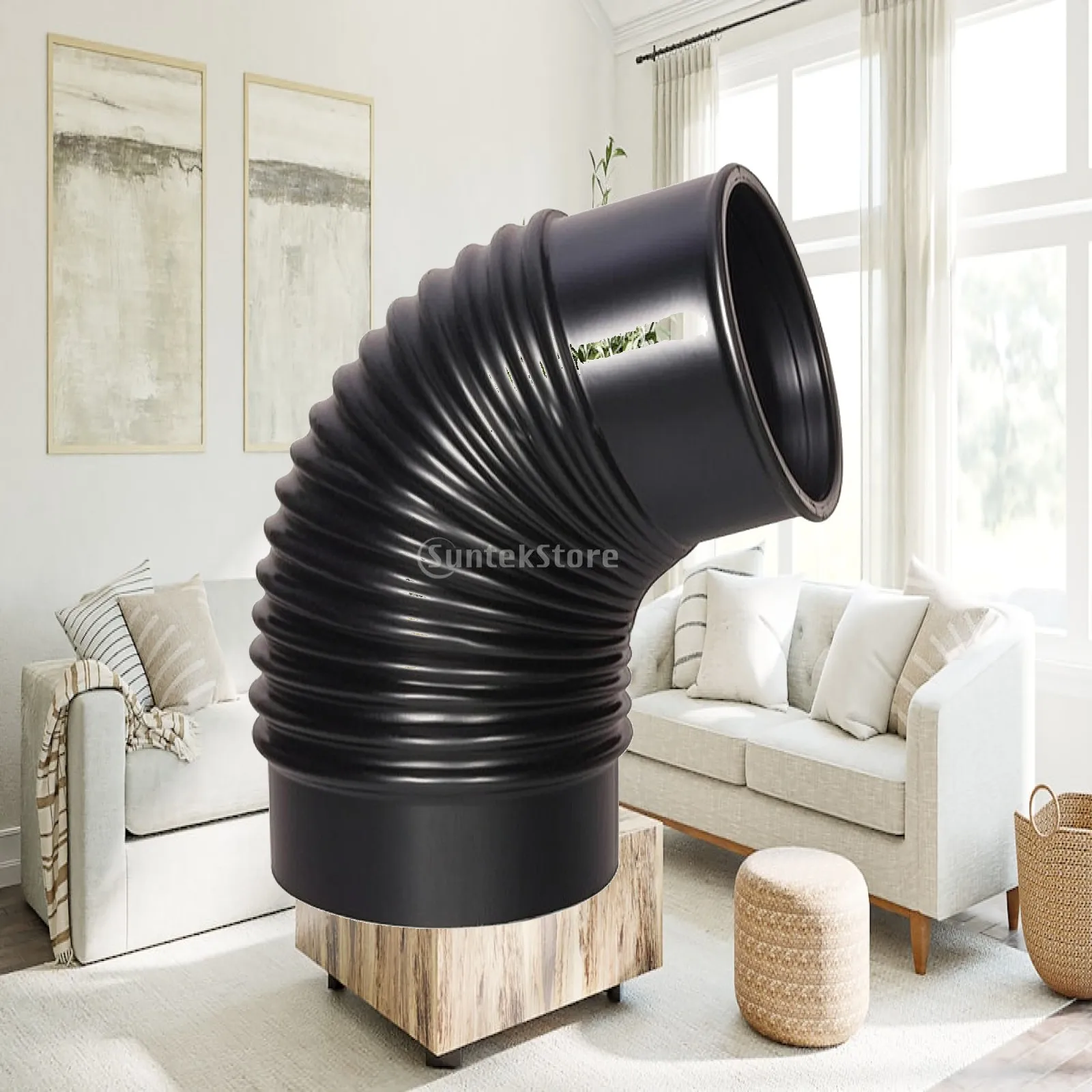 Chimney Elbow 304 Stainless Steel 6 Inch 45 Degree Fireplace Vent Pipe for Wood Burning Stove Flue Kit