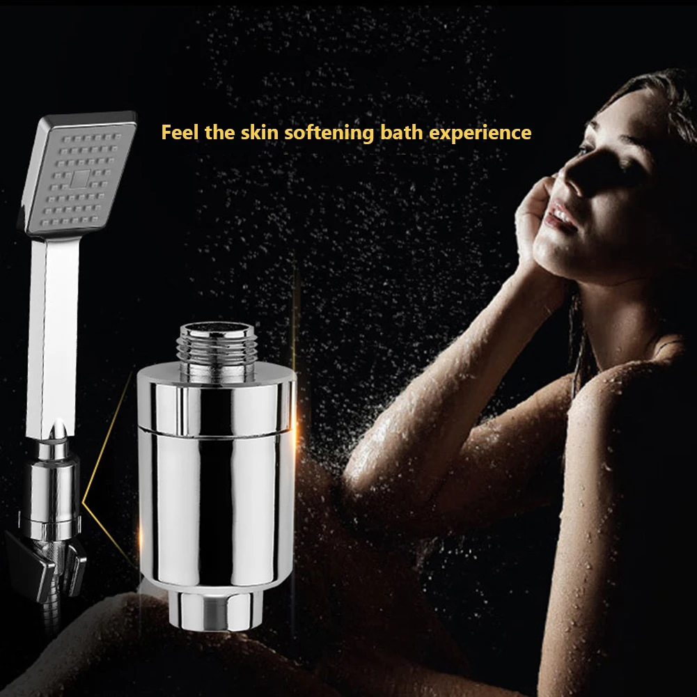 Doccia a carbone attivo Filtro acqua Installazione semplice Soffione doccia filtrato Staccabile Rimuovi impurità Facile da usare per uso domestico