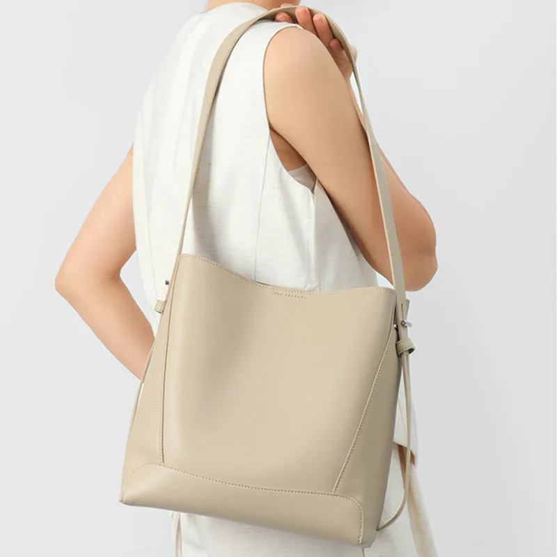 Female Genuine Leather Bag Large Capacity Handbags Shoulder Bag Big Tote Bags for Women Shopping Bag Large Luxury Bag