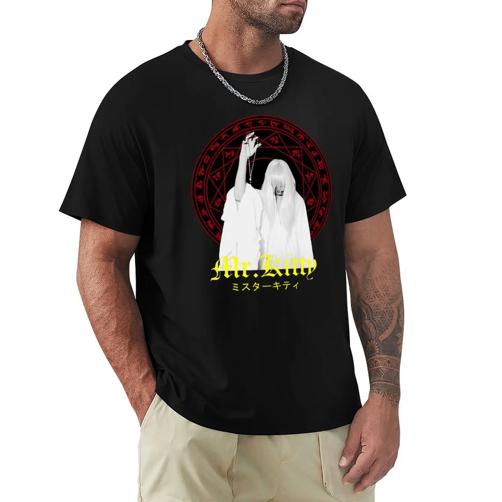 Mr. kitty After dark T-Shirt Casual Daily Wear Short Sleeve Top