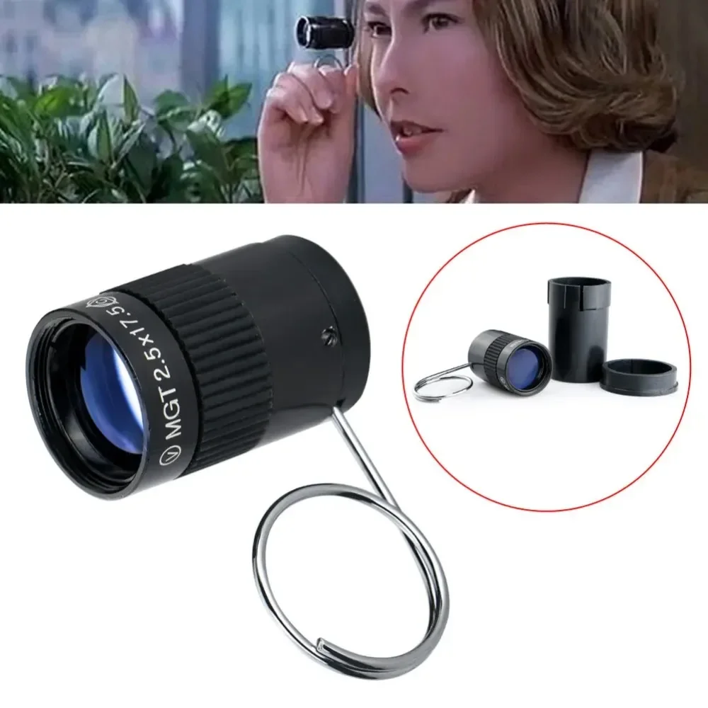 HD Monocular telescope Mini Portable Pocket 2.5x17.5 Thumb Superfine Telescope Key Chain for Hiking Camping Travel Hunting Scope