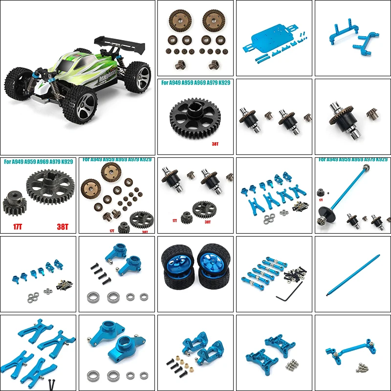 WLtoys A949 A959 A969 A979 A959-B A969-B A979-B RC Car Spare Parts Car Bottom A959-B-28 Upgrade Metal Differential Accessories