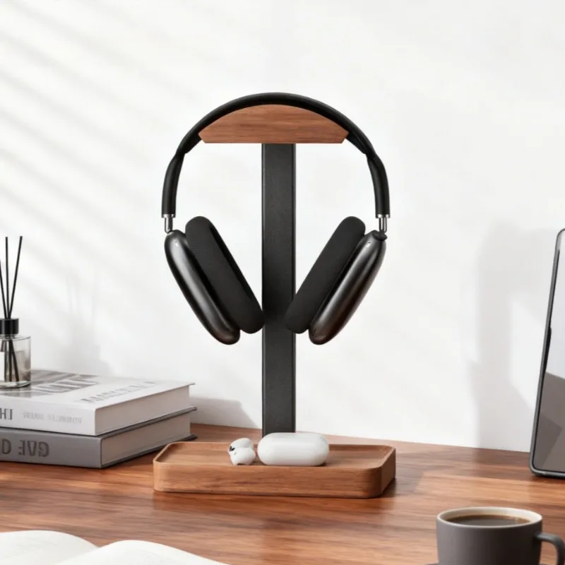 Head Mounted Earphones Storage Holders Desk Game Headset Shelf Creativity Earphones Holder Rectangle Bottom Organizers Tray