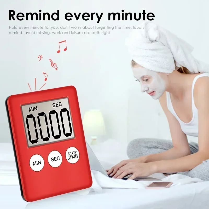 Timer Kitchen Timer Magnetic Pocket Super Thin LCD Digital Screen Chef Restaurant Egg Counter Alarm Clock  Kitchen Accessories