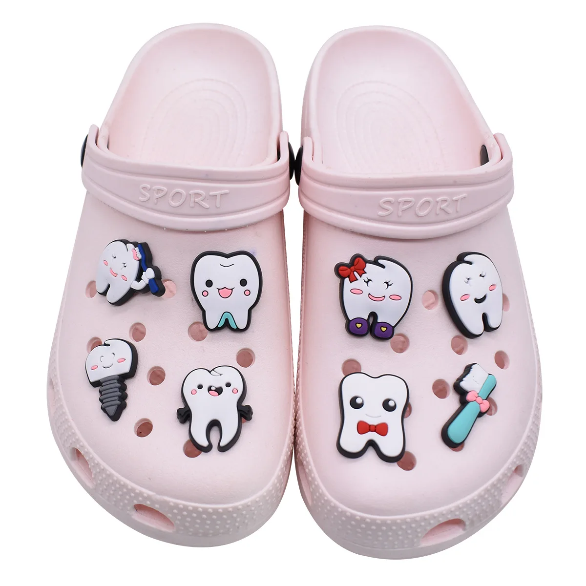 16/20 Stück, medizinische Serie, Schuh-Accessoires, Arzt- und Zahn-Design, Schuhverzierungen, passend für Clogs, Sandalen, Armbänder, Geschenkidee für Freunde. – Detail 11