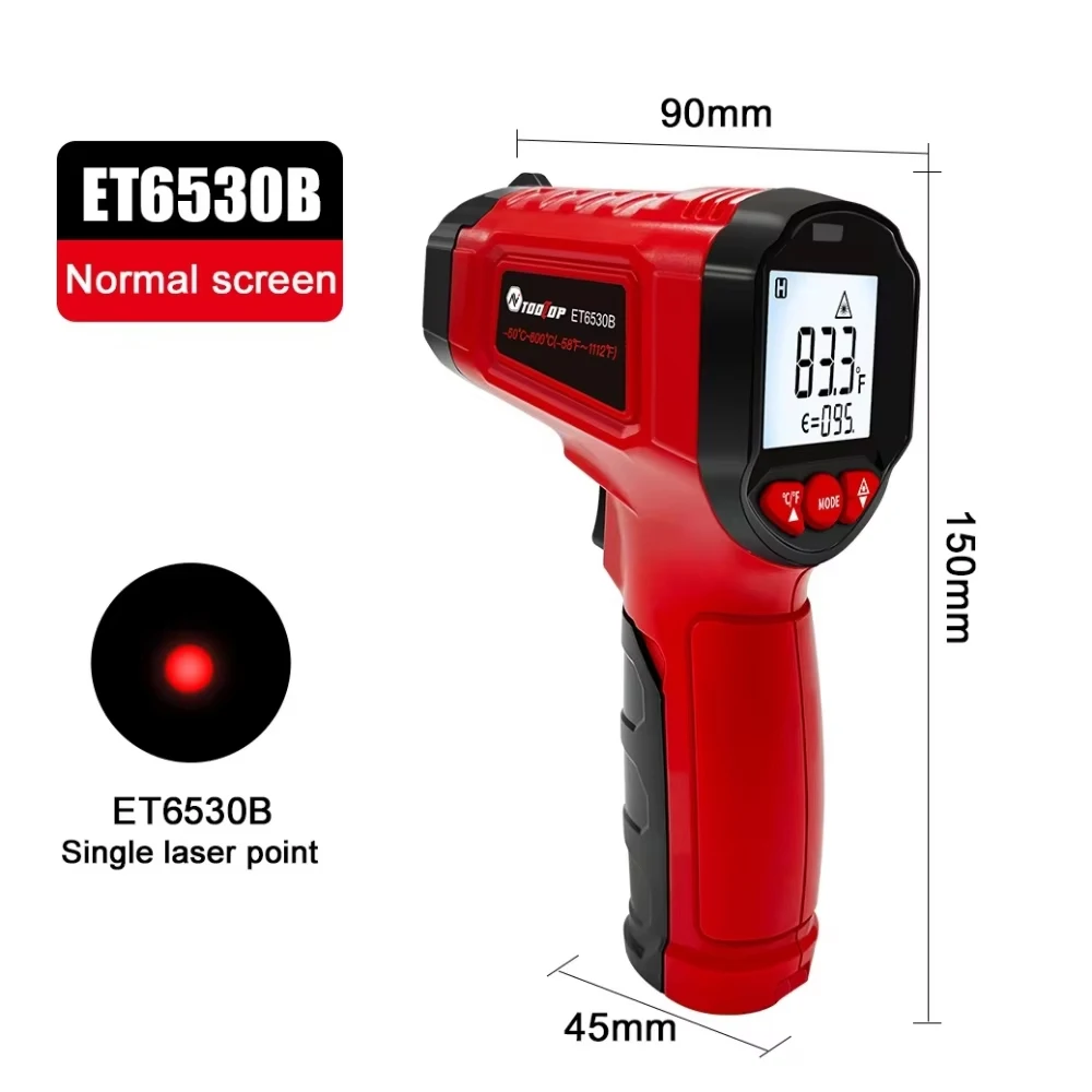 ИНСТРУМЕНТ ET6530C -50 ° C-600 ° C Ручной цифровой термометр с лазерной подсветкой, промышленный термометр для кухни, автомобиля на открытом воздухе