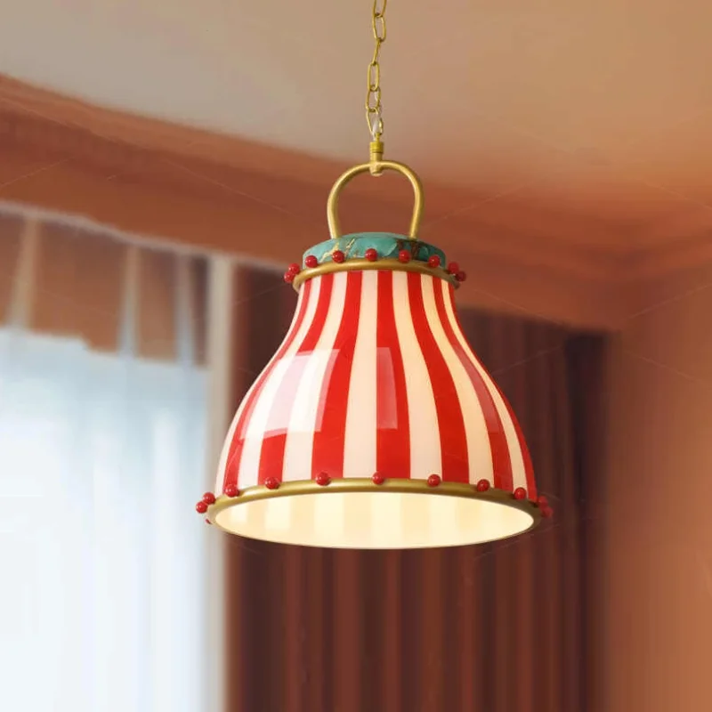 2026 Retro Color Glass Pendant light Candy Pendant Lamp Bedroom Living Room Restaurant Hotel Shop Kids Room Art Hanging lamp