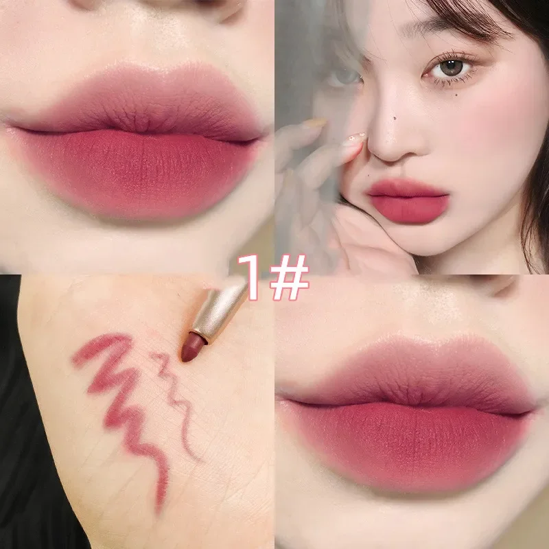 กันน้ํา Matte Lip Liner ลิปสติกดินสอ Long Lasting Moisturizing Lip Pencil Contour Tint Moisturizer Matte Lipliner เซ็กซี่สีแดง
