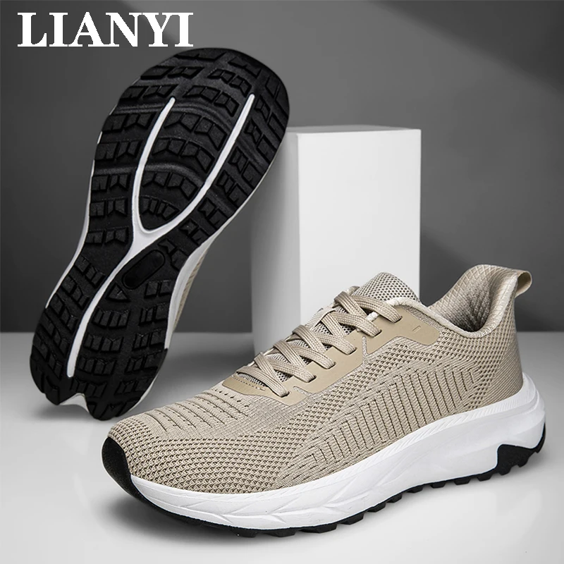 

LIANYI спортивная обувь с широкой головкой, дышащая сетчатая обувь для пары, простая уличная повседневная обувь для альпинизма и бега на плоской подошве, большой размер