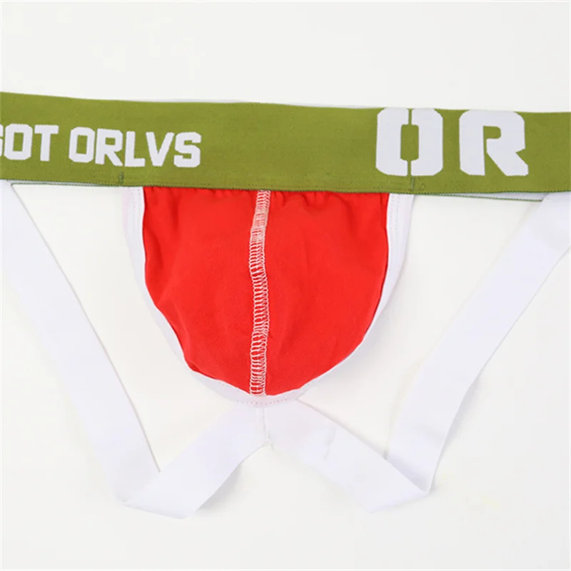 ORLVS Brand Men Underwear G-string Thong Men Jockstrap Gay Underwear Breathable Male Jockstraps Cotton Comfortable Underwear