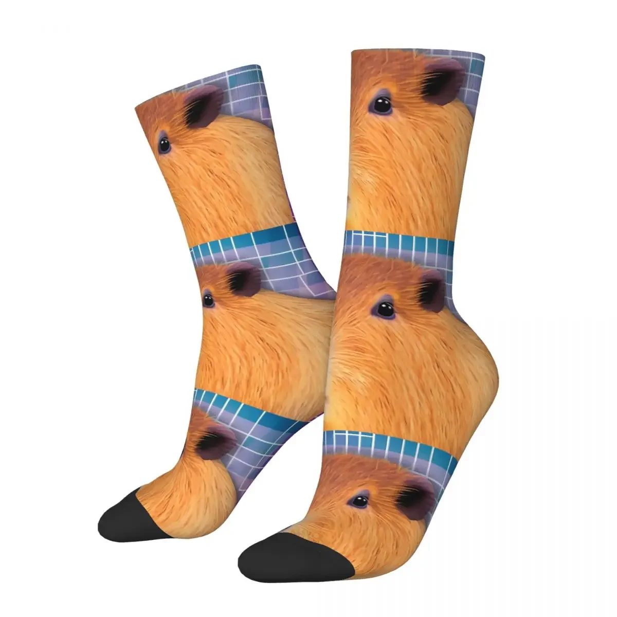 Happy Men's Socks Meme Techno Vintage Harajuku Capybara Hip Hop Novelty Crew Crazy Sock Gift Pattern Printed