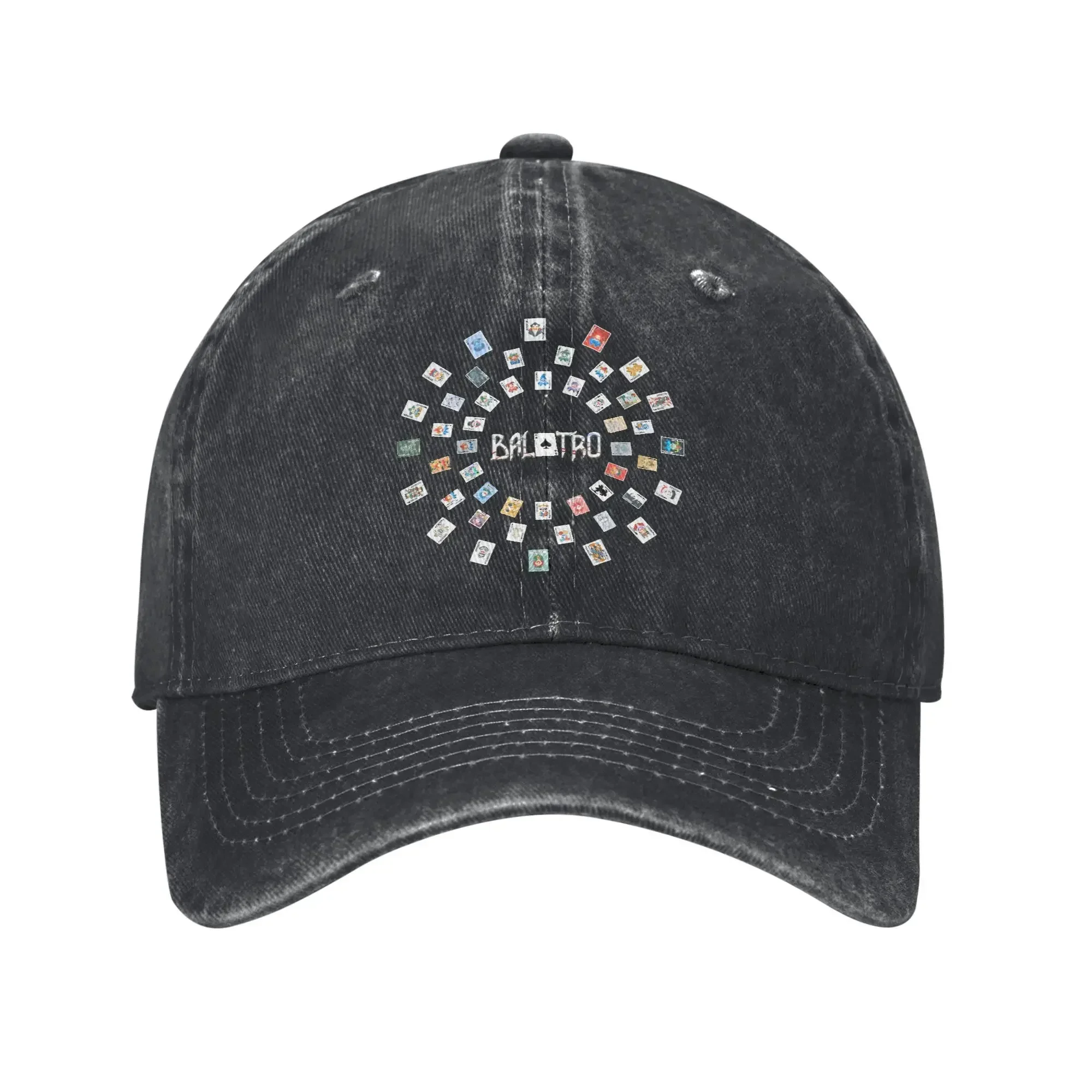 2026 Vintage Balatro Cards Circle Baseball Caps Men Women Distressed Washed Headwear Board Game Outdoor Activities Adjustable Fi