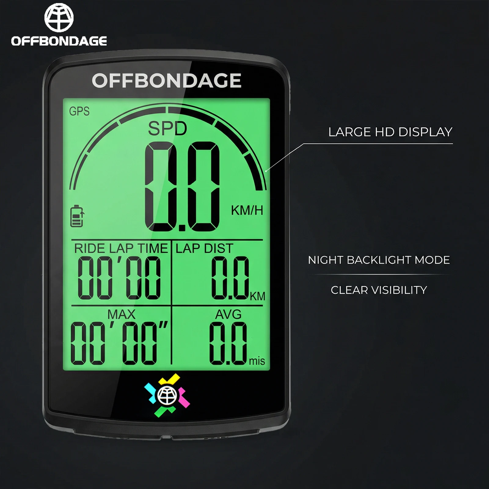 

Велокомпьютер OFFBONDAGE с GPS, экран 3.5 дюйма, водонепроницаемый, легкий, спидометр, одометр, аксессуары для велосипеда
