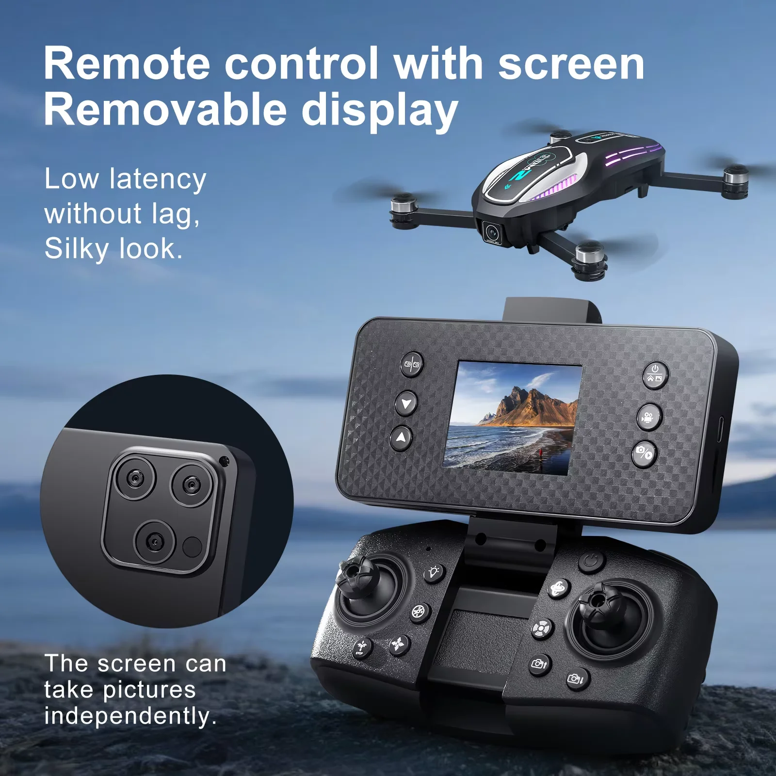 NEW A118 Drone 8K Dual Camera HD Remote Control Screen Professional Aerial Photography Obstacle Avoidance Quadcopter RC Dron Toy