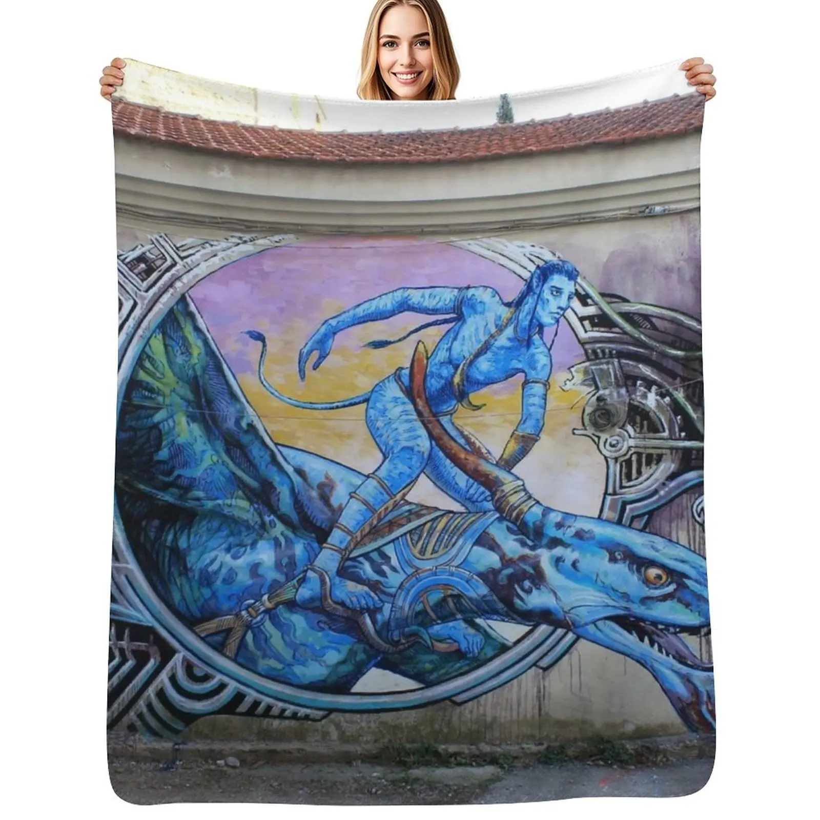 

Avatar Sky Rider Street Art Throw Blanket anime Weighted heavy to sleep Hairys Blankets