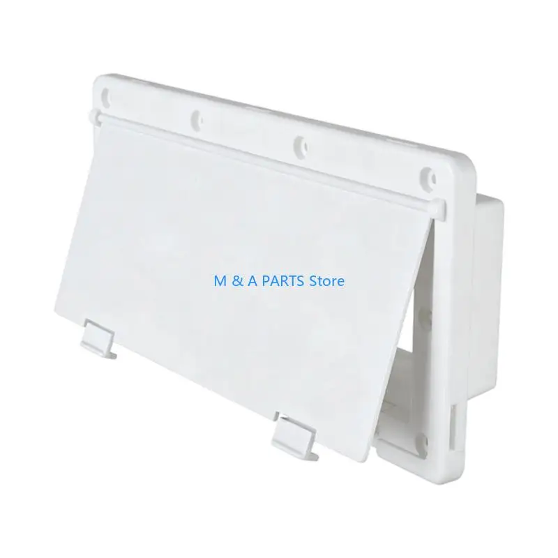 U1JF White ABS Side Wall Vent Lid Radiator Vent Cover for Motorhome, Exterior Wall Mount Service Part for Opening Area Repair