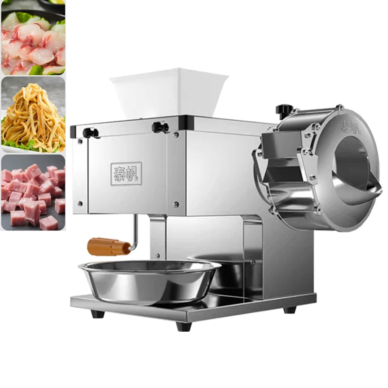 

Meat Cutting Machine Fully Automatic Shred Slicer Dicing Machine Commercial Vegetable Cutter Machine Electric Meat Slicer