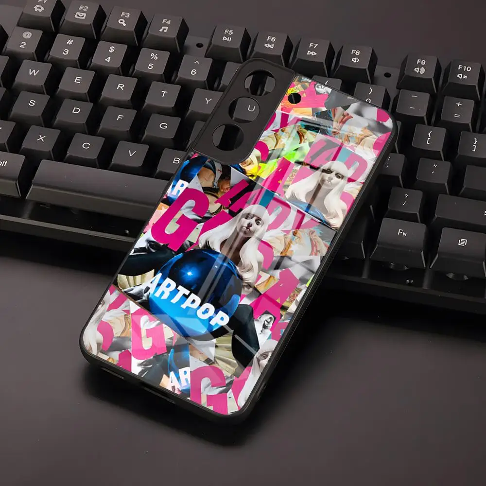 Singer-Lady Gaga Phone Case For Samsung S24 S23 S21 S20 S22 A24 A34 A54 A53 M54 Glass Back Cover image 5