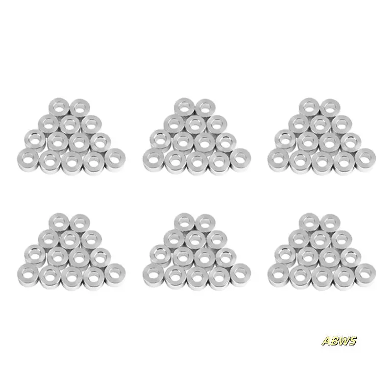 

6X алюминиевая колонна, плоская прокладка, втулка, алюминиевая втулка 6 мм, алюминиевый барьер, аксессуары для 3D-принтеров для Openbuilds