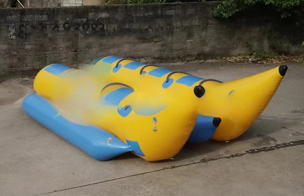 겨울용 싱글/더블 로우 워터 인플레이터블 바나나 보트 겨울 눈/얼음밭용 견인 스키 튜브