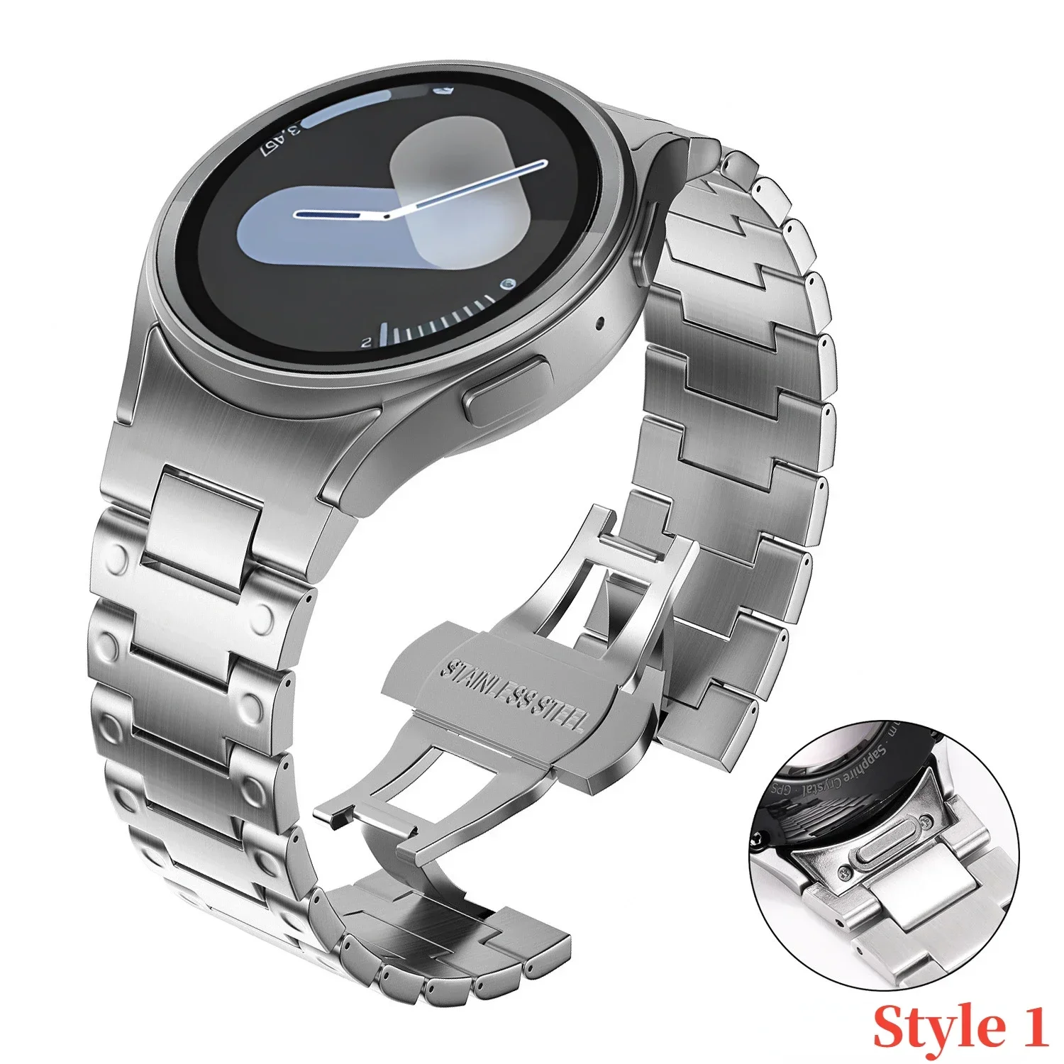 Metal Strap for Samsung Galaxy Watch 7 6 5 4 44mm 40mm Stainless Steel Quick Release Bracelet Galaxy 6 4 Classic 47mm 46mm 43mm