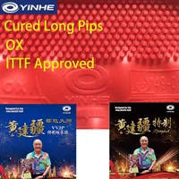 YINHE Pips largos curados tenis de mesa goma buey Huang Jianjiang VVIP Pips medianos goma de Ping Pong aprobado por ITTF para competición