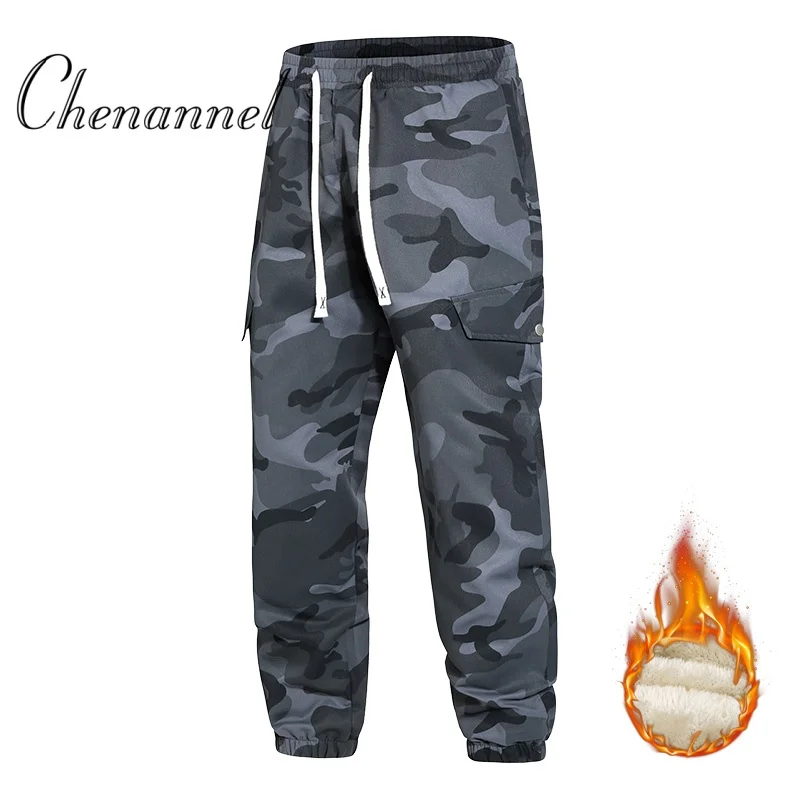 

American Streetwear Brand Men's Camouflage Casual Pants, Spring Autumn Retro Trend Cargo Trousers