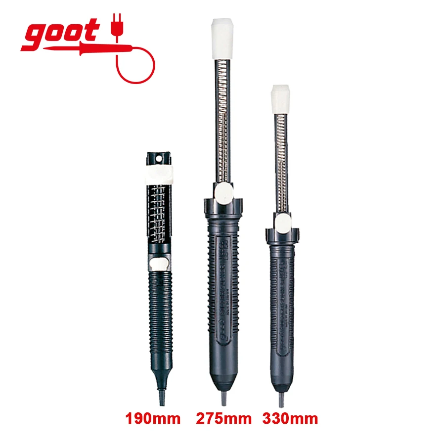 

Japan GOOT Desoldering Pump Antistatic 330/275/190mm Manual Solder Sucker Welding Tool GS-150/154/158